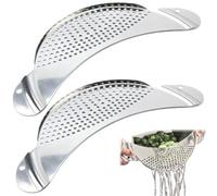 Colapasta, Scolapasta da Pentola, Scolapasta in Acciaio Inox, Scolapasta da Bordo Pentola, Colino per Pasta, Ottimo Aiuto in Cucina per Scolare Pasta, Verdura e Frutta, Diametro 33 cm