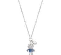 Amen Collana Bimbo Zirconi Bianchi e Blu
