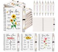 Colarr 24 Sets Christian Notebooks Bulk Christian Gifts for Women Pen and Notebook Gift Set Religious Prayer Journal for Woman Church Scripture Note Books with Bible Verse Pens(You Are)