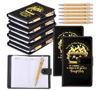 Colarr Set di 20 quaderni in pelle con penne a sfera con cassonetto e penne a sfera, divertenti per colleghi, regali per ufficio, apprezzamento dei dipendenti, regali sarcastici per scrivere viaggi