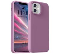 ColasGalys Custodia per iPhone 12/iPhone 12 Pro, in silicone di alta qualità, con fodera in microfibra, anti-impronte, antigraffio, antiurto, per iPhone 12/iPhone 12 Pro, viola