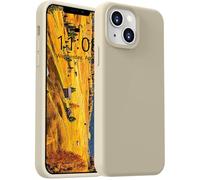 ColasGalys Custodia per iPhone 13 Mini, in silicone di alta qualità, con fodera in microfibra, anti-impronte, antigraffio, antiurto, per iPhone 13 Mini, colore beige