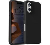 ColasGalys Custodia per iPhone 16, in silicone di alta qualità, con fodera in microfibra, anti-impronte, antigraffio, antiurto, per iPhone 16, colore nero
