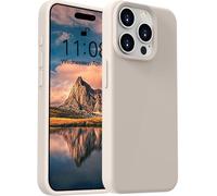 ColasGalys Custodia per iPhone 16 Pro, in silicone di alta qualità, con fodera in microfibra, anti-impronte, antigraffio, protezione per fotocamera, antiurto, per iPhone 16 Pro, grigio pietra