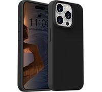 ColasGalys Custodia per iPhone 16 Pro, in silicone di alta qualità, con fodera in microfibra, anti-impronte, antigraffio, protezione per fotocamera, antiurto, per iPhone 16 Pro, colore nero