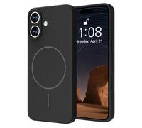 ColasGalys Custodia per iPhone 17, compatibile con Mag Safe per iPhone 17, in silicone di alta qualità, con fodera in microfibra e protezione per fotocamera, magnetica, anti-impronte, colore nero