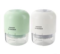Colatore Yogurt Greco Pressione con Coperchio Mesh(Green) | molla avanzato, texture cremosa, coperchio protettivo, per facile , ABS+PET durevole