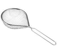 Colatutto in acciaio inox di forma ovale con manico in plastica di cm 18x22