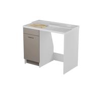 Colavene - Lavapanni DUO per inserimento lavatrice vasca a sinistra, con cesto e tavola lavaggio 106X60Xh89 - 24162 : Finitura colacril - Rovere primitivo