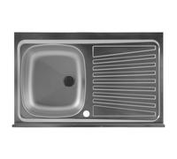 Colavene - Lavello in acciaio inox 80x50 vasca a sinistra - 108020V