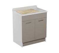 Colavene - Lindo lavatoio 75x50 con portabiancheria e tavola di lavaggio - 24100 : Finitura colacril - Verde