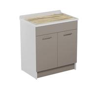 Colavene - Lindo Max lavatoio 75x50 con portabiancheria e tavola di lavaggio - 24111 : Finitura colacril - Verde