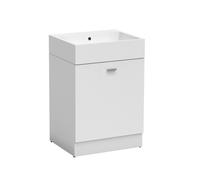 Colavene - Mobile a terra [anta singola] + Volant 50X50 - MMM5050+LAB5050 : Colore mobile - Bianco matt