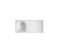 Colavene - Vasca Lavapanni in ABS per Domestica con vasca a sinistra 106x60 : Accessori lavapanni - Tavola di lavaggio in legno pino massello 36x35,5