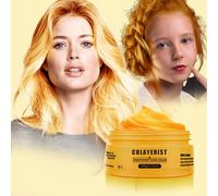 COLAYERIST Giallo Gel Colorato per Capelli Uomo e Donna Lavabile, Colore Temporaneo Capelli per Bambini, Colore Capelli Temporaneo, Crema Colorata Capelli per Feste o Cosplay