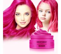 COLAYERIST Rosa Gel Colorato per Capelli Uomo e Donna Lavabile, Colore Temporaneo Capelli per Bambini, Colore Capelli Temporaneo, Crema Colorata Capelli per Feste o Cosplay