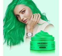 COLAYERIST Verde Gel Colorato per Capelli Uomo e Donna Lavabile, Colore Temporaneo Capelli per Bambini, Colore Verde Capelli Temporaneo, Crema Colorata Capelli per Feste o Cosplay