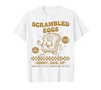 Colazione Divertente Brunch Uova strapazzate Sunny Side Up Maglietta