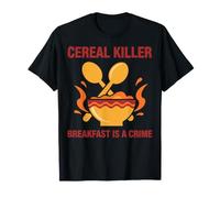 Colazione Divertente Cereal Killer La Colazione è Un crimine Maglietta