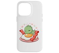 Colazione Kawaii Draghetto Dolce Uovo E Pancetta Cuore Custodia per iPhone 14 Pro Max