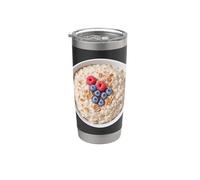 Colazione per gli amanti dei pasti di avena con farina d'avena Bicchiere termico in acciaio inox doppia parete