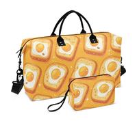 Colazione Yummy Toast Giallo Decorativo Weekend Bag Sport Tote Gym Bag con Cinghia Regolabile per Viaggi di Lavoro Multifunzionale Bolsa para
