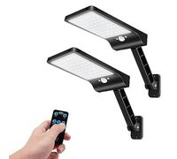 COLBOR Luce Solare LED Esterno, 56LED Lampada Solare da Esterno con Sensore di Movimento 3 Mode IP65 Impermeabile Faretto Solare Potenti con Telecomando (Nero), Luce-Led-Esterno-Solare-Faro