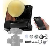 COLBOR W100 - Luce video da 100 W, 2,4 G/APP di controllo NFC,2700 - 6500 K Bi-Color Studio, ventola integrata, silenziosa Bowens Mount pellicola luce bicolore (con scatola batterie PB47)