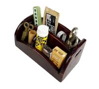 Colcolo 1/12 Cassetta degli Attrezzi in Miniatura, archiviazione a Doppio Strato, pretese Oggetti di Scena, Scena della Vita per Bambini organizzatore di Mini