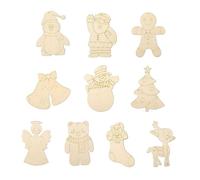 Colcolo 10 pezzi di fette di legno grezzo, ornamenti natalizi in legno grezzo non verniciati per decorazioni natalizie per l'albero di Natale