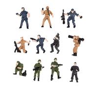 Colcolo 11 Pezzi di Personaggi della Polizia, Miniature, Oggetti di Scena, modellini di Persone minuscole per Micro paesaggi, diorami da Costruzione, Style a