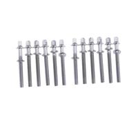 Colcolo 12x Tiranti per Viti per Batteria Ricambi per Strumenti a Percussione, Metallo, Antiruggine, Viti per Kit Batteria, S
