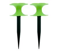 Colcolo 2 Punte Guida per Tubo Da Giardino, Rulli Guida per Cavalli, Protezione per Piante, Avvolgitubo, Supporto di Trazione, Picchetti per Uomo, Verde Luminoso