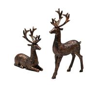 Colcolo 2 Statue di Un E di Un Alce, Scultura Creativa in Resina in Stile Europeo, Statuina di, Ornamento Da Tavolo per Soggiorno.