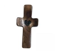 Colcolo 3x Croci con Supporto per Palme Croce di in Legno per La Preghiera Cristiana Prima Comunione