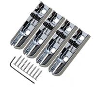 Colcolo 4 Pezzi Ponte Basso Elettrico Unità Regolabili Sellette Dedicate Base Corde Ricambio Professionale in Lega di Zinco con Montaggio Stabile E Allineamento Adatto per Bassisti Studio Palco