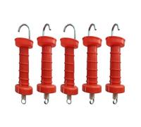Colcolo 5 Pezzi di Isolatori per Maniglie Elettriche, Maniglie a Molla Isolate, Parti di Riparazione per Uso Agricolo E di Pascolo, Rosso