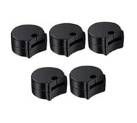 Colcolo 5 pezzi di supporto per il pollice del clarinetto, manicotti di supporto per le dita, 1,6 cm x 1,6 cm, protezione per il pollice dell'oboe, Nero