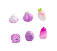 Colcolo 6 Mini statuine di Verdure in Resina, Piccole Decorazioni da Tavolo, Verdure Artificiali per Il Giardino