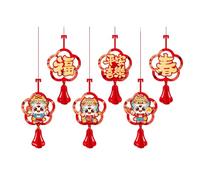 Colcolo 6 Pezzi di Decorazione per L'anno Da Appendere, Ornamento per Feste Cinesi, Cavallo Primaverile, Creativo, in Tessuto Non Tessuto, Adatto per La D