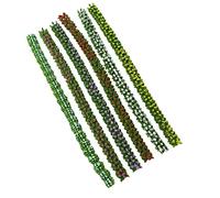 Colcolo 6Pcs Strisce di Fiori Colorati in Miniatura 1/12 Cespugli di Fiori per casa delle Bambole Gruppi di vegetazione per Il Treno Diorama Giardino, 1 cm di Larghezza
