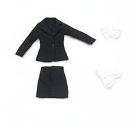 Colcolo Abito Donna Ufficio Set Giacca Gonna Scarpe Intimo Tessile Realistico Funzione Outfit Accessori Adatto a Esposizione Collezione, Nero