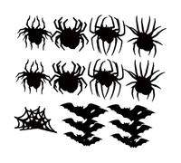Colcolo Adesivi murali 3D a forma di pipistrello per Halloween, adesivi per finestre, decorazioni murali per fattoria, 30 Pezzi