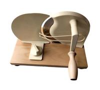 Colcolo Affettatrice manuale per pane, accessori per la cottura con base in legno, spessore regolabile classico con manovella