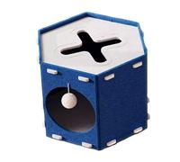 Colcolo Ampia E Accogliente Cuccia per Gatti con Palla Sospesa per Gatti di Piccola, Media E Grande Taglia, Facile da Montare, Grotta Chiusa, Blu