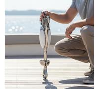 Colcolo Ancora Pieghevole Acciaio Inox 316 Ancora Ombrello Barca Ancoraggio Nautico Accessorio Barca Gonfiabile con Gettata a Cera E Lucidatura Manuale Adatta, 10KG