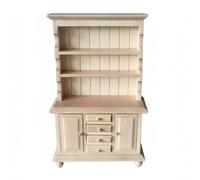 Colcolo Armadio Bambola Libreria Scaffale Mobile Credenza Legno con Sportelli E Cassetti Apertura Interattiva Progettazione Realistica Adatto per, Legno Oliato