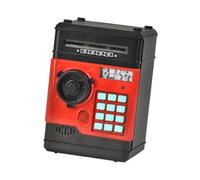 Colcolo Bancomat Salvadanaio educativo giocattolo per bambini di età compresa tra 3 e 8 anni, regalo di, Nero Rosso