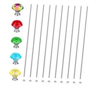Colcolo Barre filettate 8/32 per perline M4 Barra completamente filettata Robuste manopole di colori misti Ganci per picchetti da giardino con perline fai da, 25 Pezzi