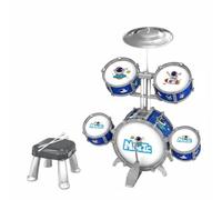 Colcolo Batteria Musicale per Bambini Set Tamburi Percussioni Kit Strumento Giocattolo con Piatti E Sgabello Favorisce E Creatività Costruzione Solida con , Astronaut